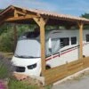 Carport Camping-car Bois Douglas 23 à 41 M² H. 3,20 M – Azur 6 Poteaux -Solid || Axi || EXIT TOYS Soldes Boutique abri bois camping car 6 poteaux cpbf cc2p