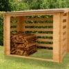 Abri-bûches Extérieur En Bois Brut 236 X 119 X 167 Cm -Solid || Axi || EXIT TOYS Soldes Boutique abri buches ferme 4 steres rb2311 1
