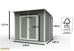 Abri De Jardin Bois 19mm Skur 4 239x181x211cm -Solid || Axi || EXIT TOYS Soldes Boutique abri de jardin bois 19mm skur 4 239x181x211cm