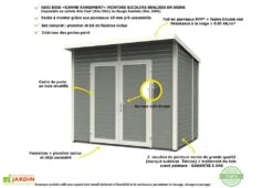 Abri De Jardin Bois 19mm Skur 4 239x181x211cm -Solid || Axi || EXIT TOYS Soldes Boutique abri de jardin bois adossable classic skur pf 2