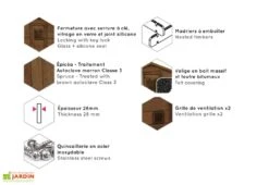 Abri De Jardin En Bois Traité Nicia – 3,7 M² -Solid || Axi || EXIT TOYS Soldes Boutique abri de jardin bois nicia caract
