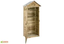 Armoire De Jardin En Bois Simia - 90 X 58 X 204 Cm -Solid || Axi || EXIT TOYS Soldes Boutique abri de jardin bois simia jardipolys 1