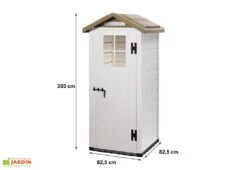 Abri De Jardin Mural En PVC Evo 80 Beige (82x82cm) -Solid || Axi || EXIT TOYS Soldes Boutique abri habrita dimensions 3