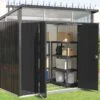 Abri De Jardin En Acier Galvanisé Duramax Modern 4,5 M² -Solid || Axi || EXIT TOYS Soldes Boutique abri jardin acier galvanise duramax modern anthracite