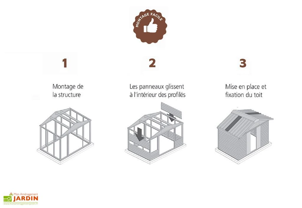 Abri De Jardin Acier Galvanisé Taupe Marron 197 X 243 Cm 4,79 M² 6 Abri De Jardin Acier Galvanisé Taupe Marron 197 X 243 Cm 4,79 M² – Image 4