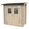 Abri De Jardin Adossable En Bois De Pin Brut Hobby - 198 X 98 X 197 Cm