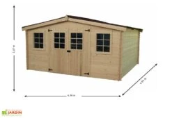 Abri De Jardin En Bois D'Epicéa Brut 16 M² -Solid || Axi || EXIT TOYS Soldes Boutique abri jardin bois 400cm 28mm