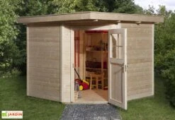 Abri Jardin Bois D'Angle Quinta 21mm (239x235) -Solid || Axi || EXIT TOYS Soldes Boutique abri jardin bois angle 21mm quinta bois brut