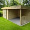Solid Abri De Jardin Bois 28 Mm Avec Auvent 19,88 M² - Arhus 28 Mm -Solid || Axi || EXIT TOYS Soldes Boutique abri jardin bois arhus