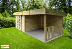 Solid Abri De Jardin Bois 28 Mm Avec Auvent 19,88 M² - Arhus 28 Mm
