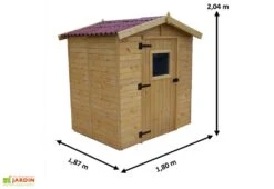 Abri De Jardin En Bois Eden 2,56 M² Ep. 16mm + Plancher -Solid || Axi || EXIT TOYS Soldes Boutique abri jardin bois brut habrita 160x160cm