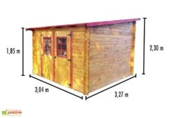 Abri De Jardin En Bois Avec Toiture 1 Pente 300x300cm (Sens Au Choix) -Solid || Axi || EXIT TOYS Soldes Boutique abri jardin bois brut toit multidirectionnel 300x300cm 2