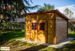 Abri De Jardin En Bois Avec Toiture 1 Pente 300x300cm (Sens Au Choix) -Solid || Axi || EXIT TOYS Soldes Boutique abri jardin bois brut toit multidirectionnel 300x300cm 4