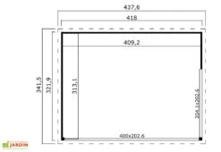 Abri De Jardin En Bois D’épicéa Brut Domeo 4 Plus (13 M²) -Solid || Axi || EXIT TOYS Soldes Boutique abri jardin bois domeo 4 plus