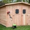 Abri De Jardin En Bois Douglas 28 Mm – 10,89 M² : 3,25 X 3,35 M -Solid || Axi || EXIT TOYS Soldes Boutique abri jardin bois douglas 28mm 10m2 dommar habrita
