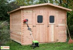 Abri De Jardin En Bois Douglas 28 Mm – 10,89 M² : 3,25 X 3,35 M