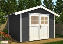 Abri De Jardin En Bois D’épicéa Anthracite – 4,9 M²