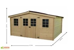 Abri De Jardin En Bois D’Épicéa Brut 12 M² -Solid || Axi || EXIT TOYS Soldes Boutique abri jardin bois epicea brut 12 m 2