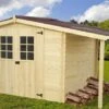 Abri De Jardin En Bois D’Épicéa Brut Avec Bûcher 9 M² -Solid || Axi || EXIT TOYS Soldes Boutique abri jardin bois epicea brut avec bucher 9 m 2