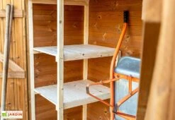 Armoire De Jardin En Bois Traité THT Avec étagères 1,76 X 1,84 M -Solid || Axi || EXIT TOYS Soldes Boutique abri jardin bois epicea traite etageres 11m 2