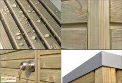 Abri De Jardin En Bois D’épicéa Traité + Extension Qube 12 M² -Solid || Axi || EXIT TOYS Soldes Boutique abri jardin bois epicea traite qube 12m2