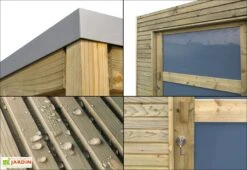 Abri De Jardin En Bois D’épicéa Traité Qube 9 M² -Solid || Axi || EXIT TOYS Soldes Boutique abri jardin bois epicea traite qube 9m 3