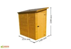 Abri De Jardin Adossé En Bois 16 Mm - 223 X 130 X 220 Cm -Solid || Axi || EXIT TOYS Soldes Boutique abri jardin bois massif 16mm petit 1