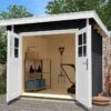 Abri De Jardin En Bois D’épicéa Toiture Monopente Anthracite – 4,9 M² -Solid || Axi || EXIT TOYS Soldes Boutique abri jardin bois monopente anthracite weka