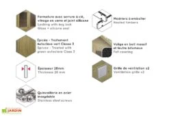 Abri De Jardin En Bois Traité Nicia Modern – 4,9 M² -Solid || Axi || EXIT TOYS Soldes Boutique abri jardin bois nicia modern caract