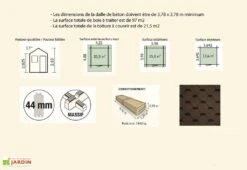 Abri De Jardin Bois Raisin (398x398x263) 44 Mm -Solid || Axi || EXIT TOYS Soldes Boutique abri jardin bois raisin 44 mm