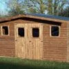 Abri De Jardin En Bois D’épicéa Traité Toit Bac Acier Thermabri – 12 M² -Solid || Axi || EXIT TOYS Soldes Boutique abri jardin bois toit acier thermabri 12 m 2