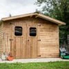 Abri De Jardin En Bois D’épicéa Traité Toit Bac Acier Therma – 7,58 M² -Solid || Axi || EXIT TOYS Soldes Boutique abri jardin bois traite therma
