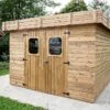 Abri De Jardin En Bois D’épicéa Traité Toit Bac Acier Thizy – 9 M² -Solid || Axi || EXIT TOYS Soldes Boutique abri jardin bois traite toit plat thizy