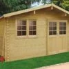 Solid Abri De Jardin En Bois Brut Visp 28 Mm - 16 M² Avec Toit à 2 Pans -Solid || Axi || EXIT TOYS Soldes Boutique abri jardin bois visp toit double pan 418x388cm double porte vitres