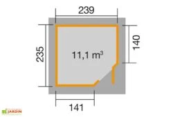 Abri Jardin Bois D'Angle Quinta 21mm (239x235) -Solid || Axi || EXIT TOYS Soldes Boutique abri jardin bois weka quinta 2