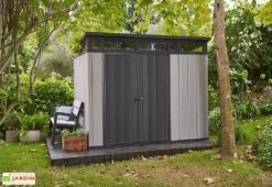 Keter Abri De Jardin PVC Brossium 97 Avec Toit En Monopente -Solid || Axi || EXIT TOYS Soldes Boutique abri jardin brossium keter polypropylene 6m