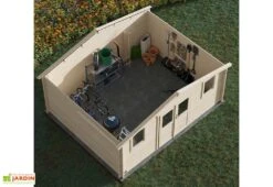 Abri De Jardin En Bois D'épicéa De 19,8 M² Ep. 28 Mm - Juno -Solid || Axi || EXIT TOYS Soldes Boutique abri jardin forest style nyassa 3