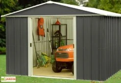 Abri De Jardin Acier Galvanisé Anthracite 217 X 202 Cm 4,38 M² -Solid || Axi || EXIT TOYS Soldes Boutique abri jardin metal acier galvanise trigano 1 1