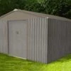 Abri De Jardin En Métal Look Bois Vieilli 9,66 M² -Solid || Axi || EXIT TOYS Soldes Boutique abri jardin metal cabane aspect bois vieilli 301x321cm 1