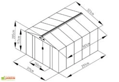 Abri De Jardin En Métal Look Bois Vieilli 9,66 M² -Solid || Axi || EXIT TOYS Soldes Boutique abri jardin metal cabane aspect bois vieilli 301x321cm