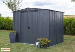 Abri De Jardin En Métal Gris Spacemaker Acier Galvanisé – 4,5 M² -Solid || Axi || EXIT TOYS Soldes Boutique abri jardin metal spacemaker gris acier galvanise 250cm 1