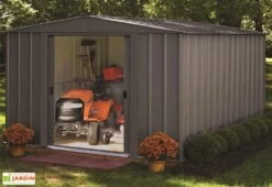 Abri De Jardin En Métal Gris Spacemaker Acier Galvanisé – 11 M² -Solid || Axi || EXIT TOYS Soldes Boutique abri jardin metal spacemaker gris acier galvanise 370cm 5