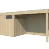 Abri De Jardin En Bois D’épicéa Brut Avec Auvent – 12,6 M² -Solid || Axi || EXIT TOYS Soldes Boutique abri jardin moderne bois auvent 12m2