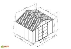Abri De Jardin En Polycarbonate Et Aluminium Yukon 7 M² -Solid || Axi || EXIT TOYS Soldes Boutique abri jardin polycarbonate aluminium yukon 7 m