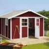 Grosfillex Abri De Jardin PVC Deco 11 (Rouge - Anthracite - Moka) -Solid || Axi || EXIT TOYS Soldes Boutique abri jardin pvc deco11 rouge 1