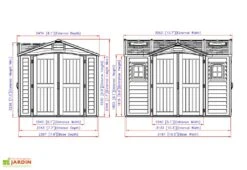 Abri De Jardin En PVC Duramax 8 M² – Apex 10 X 8 Gris Anthracite -Solid || Axi || EXIT TOYS Soldes Boutique abri jardin pvc duramax darkgrey apex 10x8 8m2 8