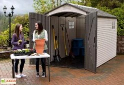 Abri De Jardin En PVC Et Acier Inoxydable Lifetime Landmark 8 M² -Solid || Axi || EXIT TOYS Soldes Boutique abri jardin pvc lifetime landmark 8m2 5 1