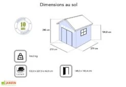 Keter Abri De Jardin PVC Brossium 759 (229x287) -Solid || Axi || EXIT TOYS Soldes Boutique abri jardin resine brossium 759 dimensions
