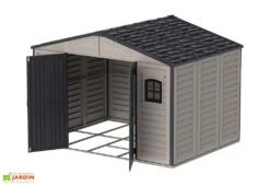 Abri De Jardin En PVC Duramax 8,05 M² Gris -Solid || Axi || EXIT TOYS Soldes Boutique abri jardin resine duramax gris