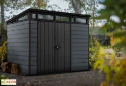 Abri De Jardin En Résine Keter 6 M² Monopente Anthracite – Cortina 97 -Solid || Axi || EXIT TOYS Soldes Boutique abri jardin resine keter gris anthracite
